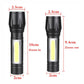 Waterproof Portable Led Flashlight Usb Rechargeable 3 Modes Light Flashlight - ( 2 Pack )