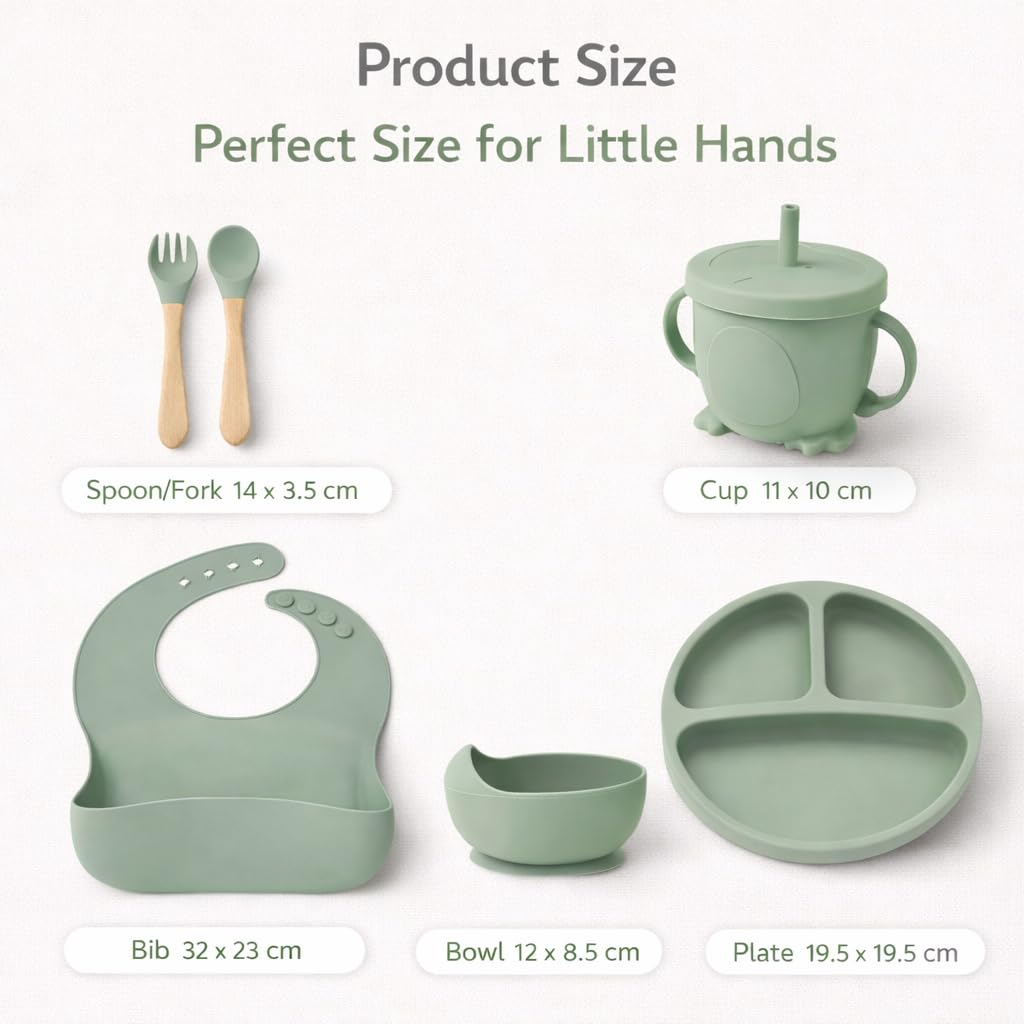 6Pcs Silicone Baby Feeding Set