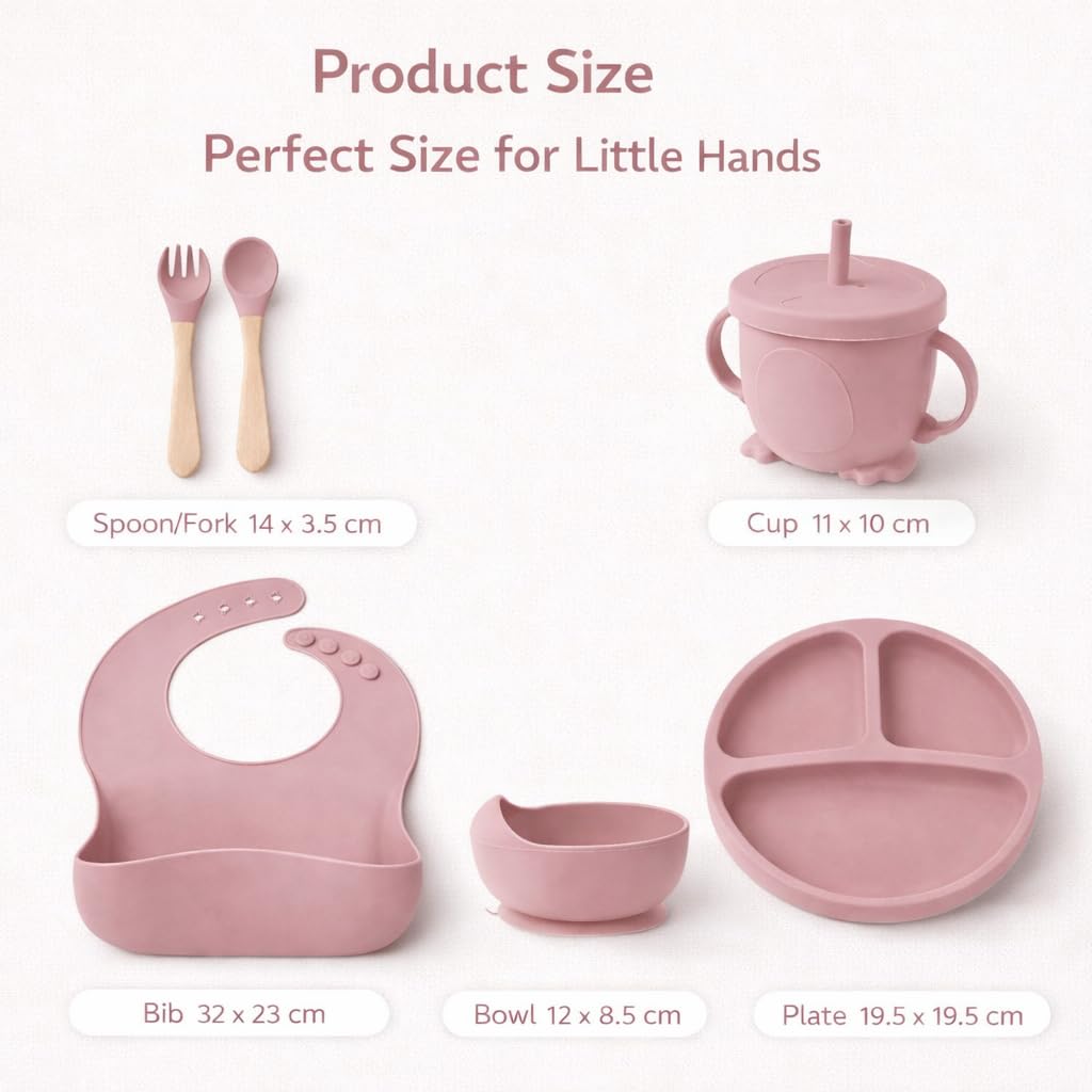 6Pcs Silicone Baby Feeding Set