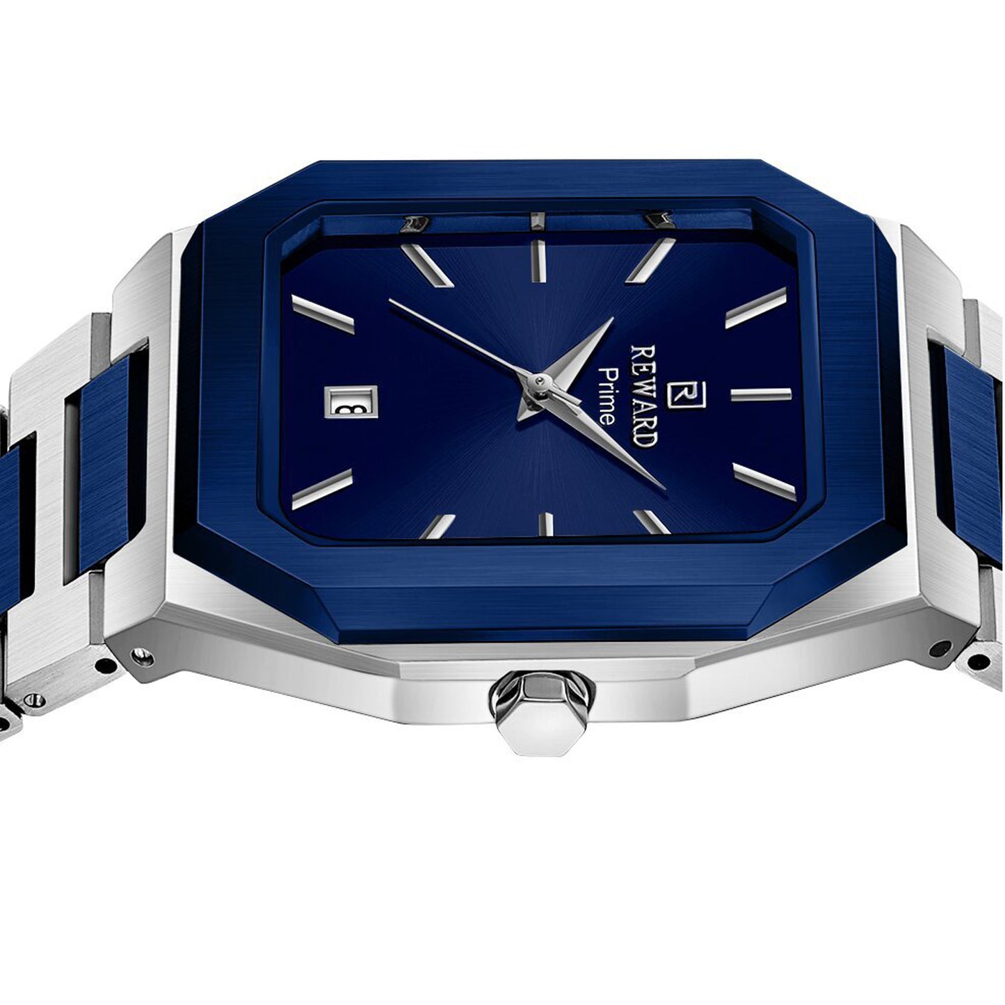 Reward Prime Men's Analog Quartz Watch – Silver & Blue