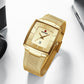 Reward Golden Rectangular Fashion Quartz Wristwatch For Men
