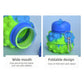 Green Dotted Folding Silicone Water Bottle