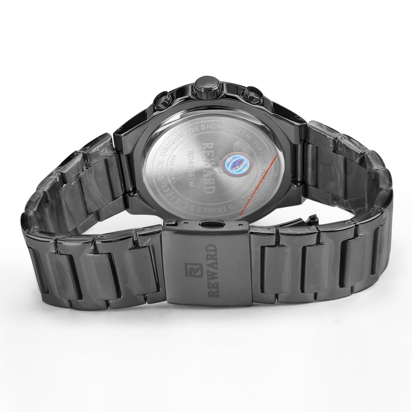 Men's Chronograph Quartz Watch – Gunmetal & Black Edition