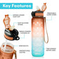 Motivational Water Bottle With Time Marker