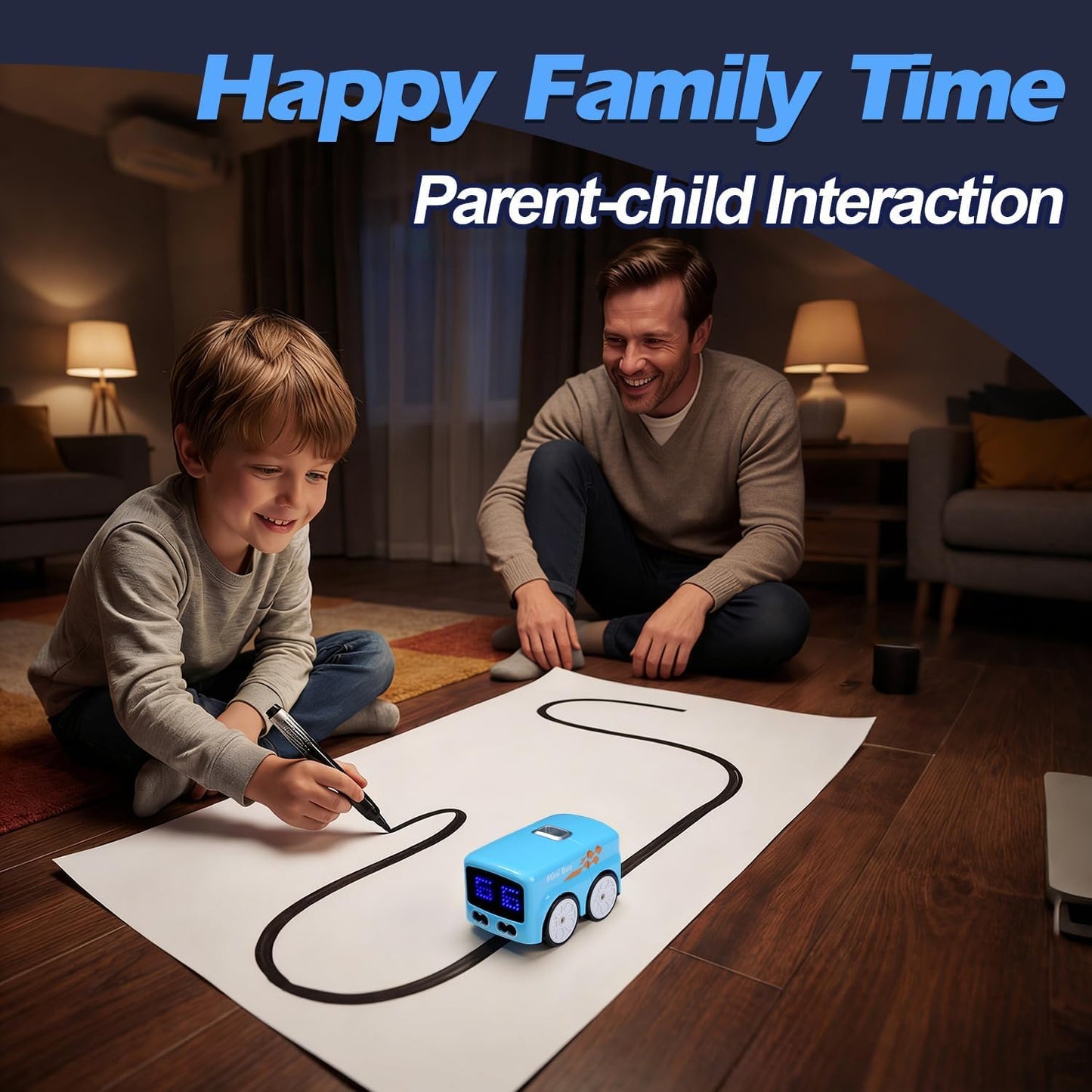 Magic Follow Line Smart Mini Bus Toy