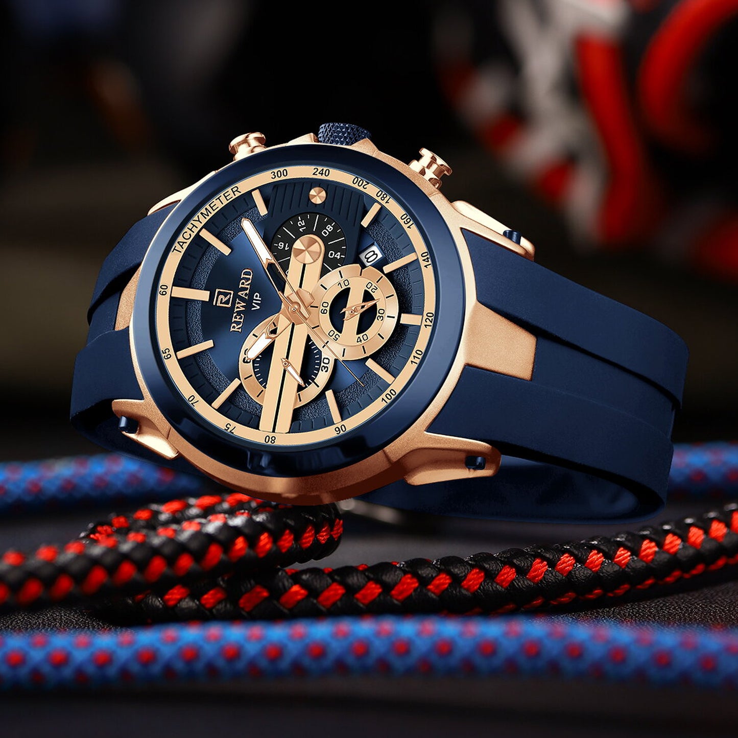 Reward VIP Chronograph Men’s Quartz Watch – Blue Dial Edition