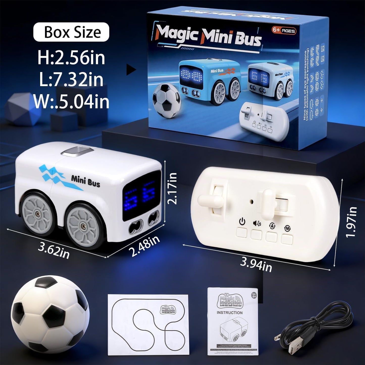 Magic Follow Line Smart Mini Bus Toy