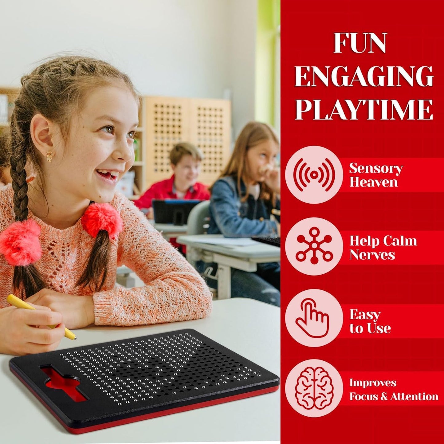 Magnetic Erasable Doodle Writing Pad For Kids