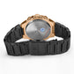 Men's Chronograph Quartz Watch – Rose Gold & Black Edition