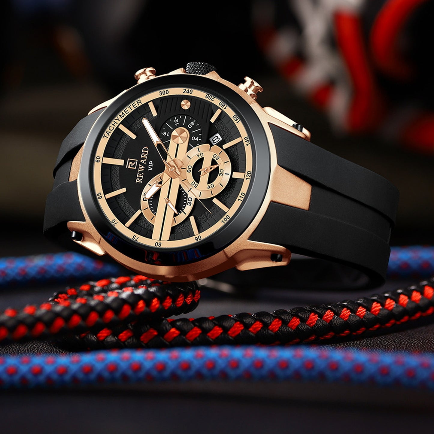 Reward VIP Chronograph Men’s Quartz Watch – Black Dial Edition
