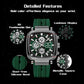 Reward VIP Analog Green Square Dial Men's Watch