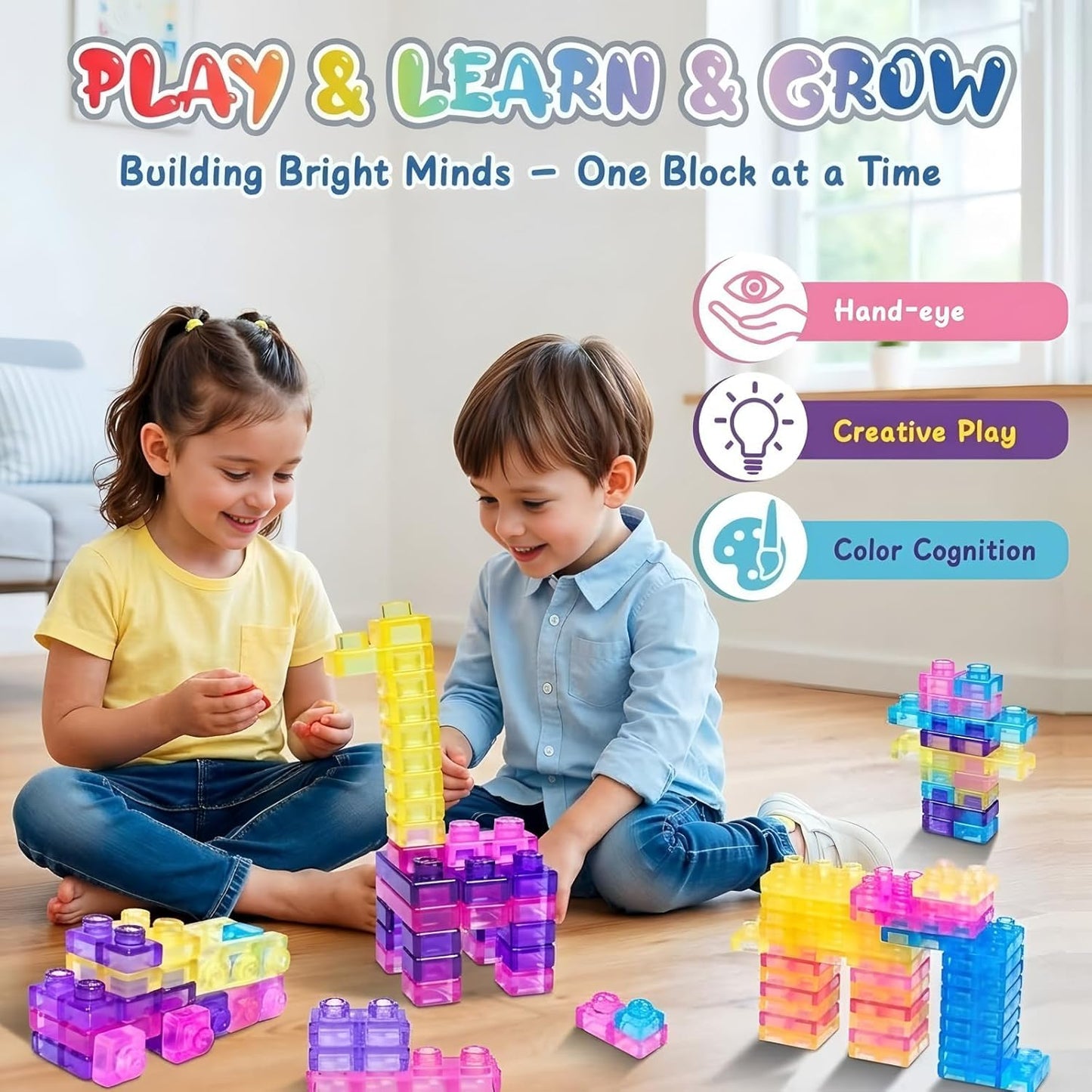 Gummy Squishy Blocks Set For Kids (40Pcs)