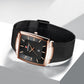 Reward Ultra Slim Black & Rose Gold Mesh Strap Analog Men's  Watch