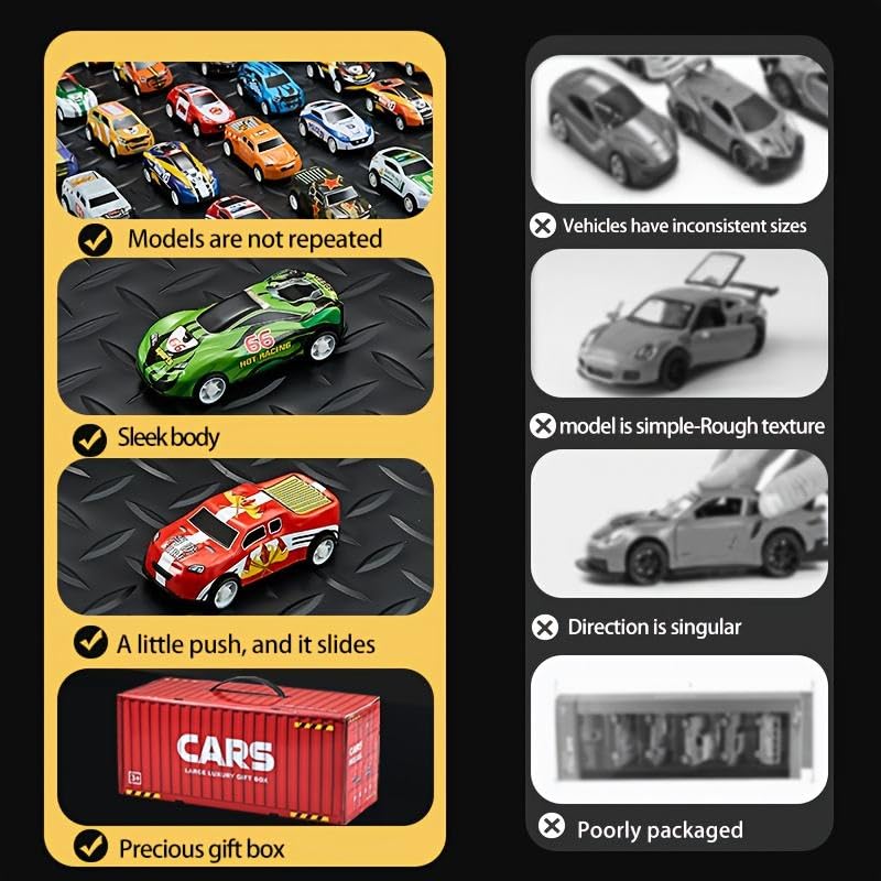 48PCS Pull-Back Alloy Cars Gift Set