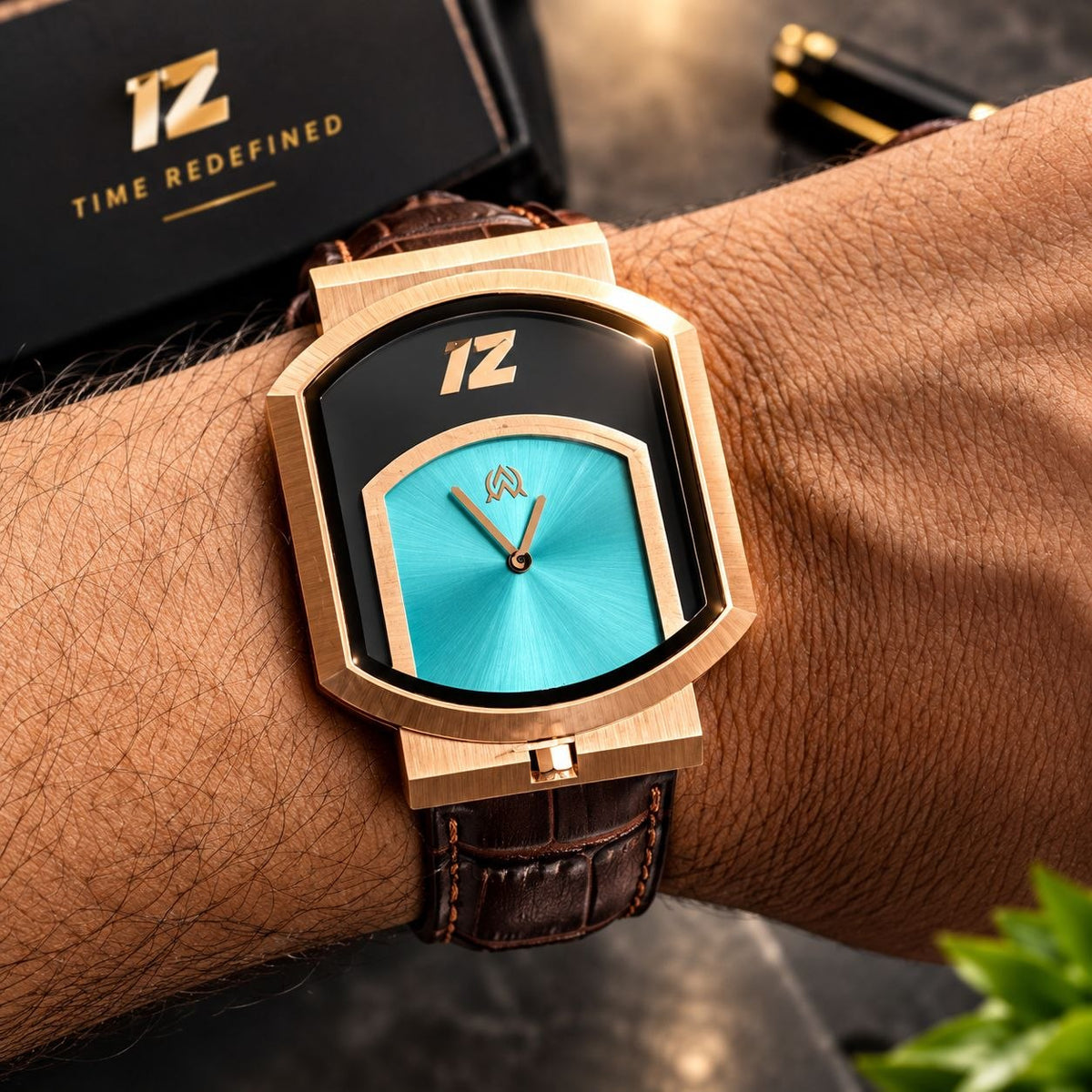 Ultra-Slim Men’s Luxury Watch Aqua Rose-Gold