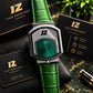 Ultra-Slim Men’s Watch Black-Green