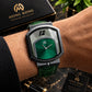Ultra-Slim Men’s Watch Black-Green