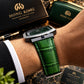 Ultra-Slim Men’s Watch Black-Green