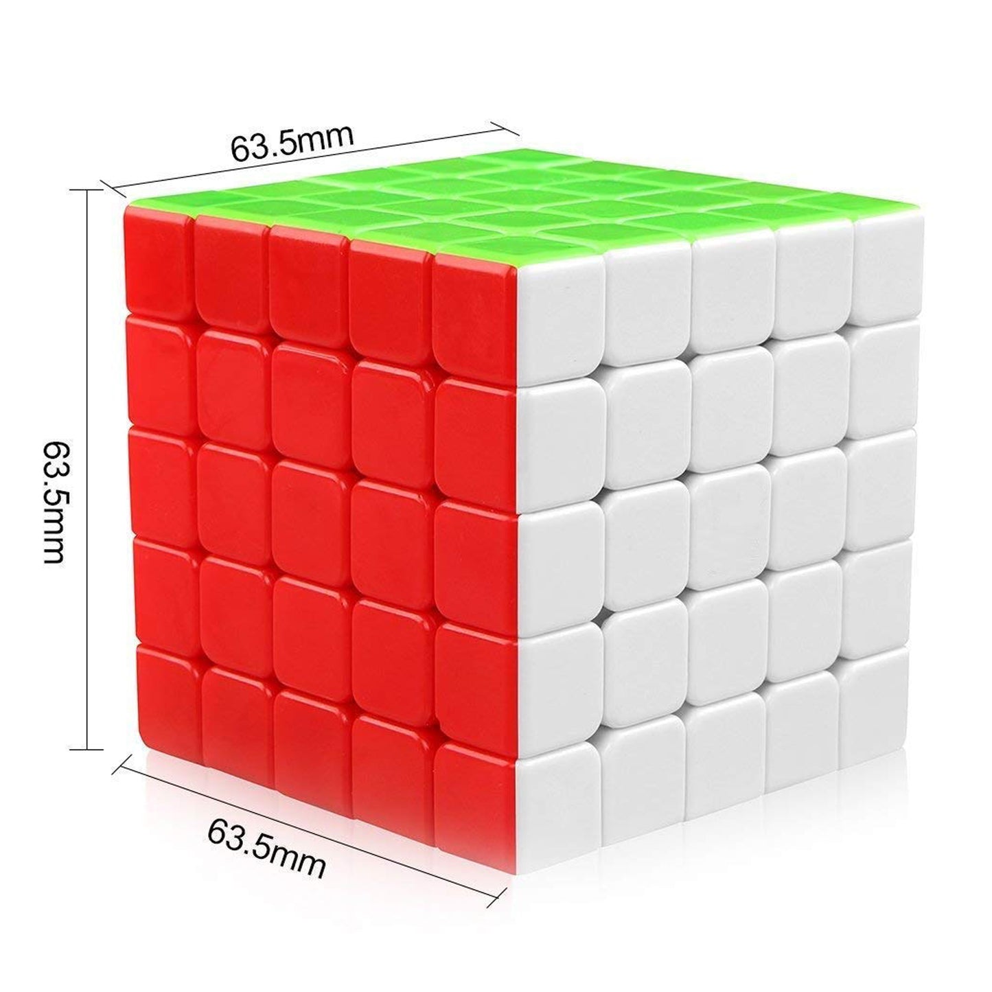 5X5X5 High Speed Sticker Less Speed Cube