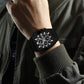 Men's Quartz Chronograph Silicone Watch – Black Case, Black Dial