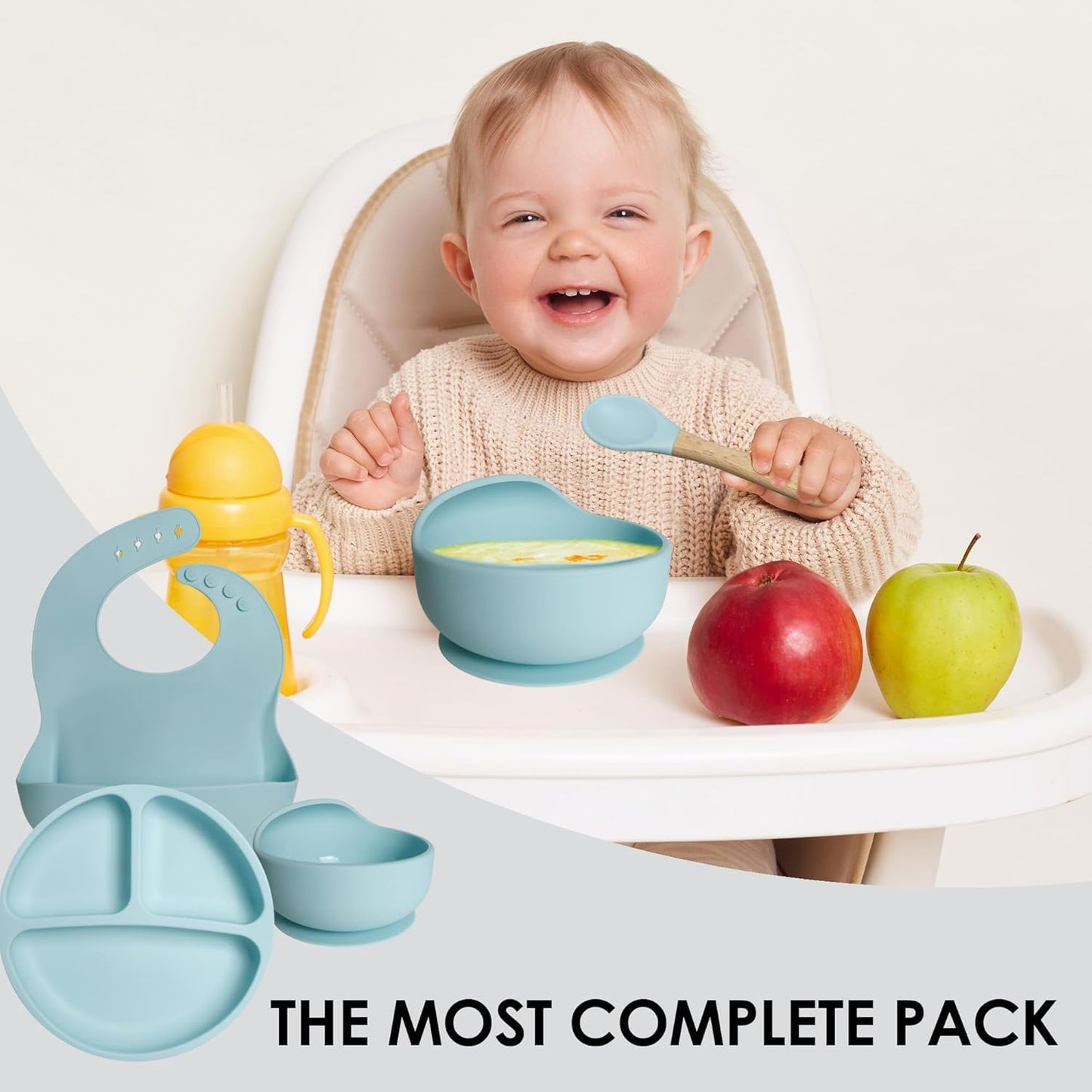 Silicone Baby Feeding Set 8 Pcs