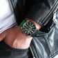 Reward VIP Luxury Chronograph Men’s Quartz Watch – Green Dial Edition