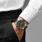Men's Chronograph Quartz Watch – Rose Gold & Black Edition