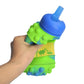 Green Dotted Folding Silicone Water Bottle