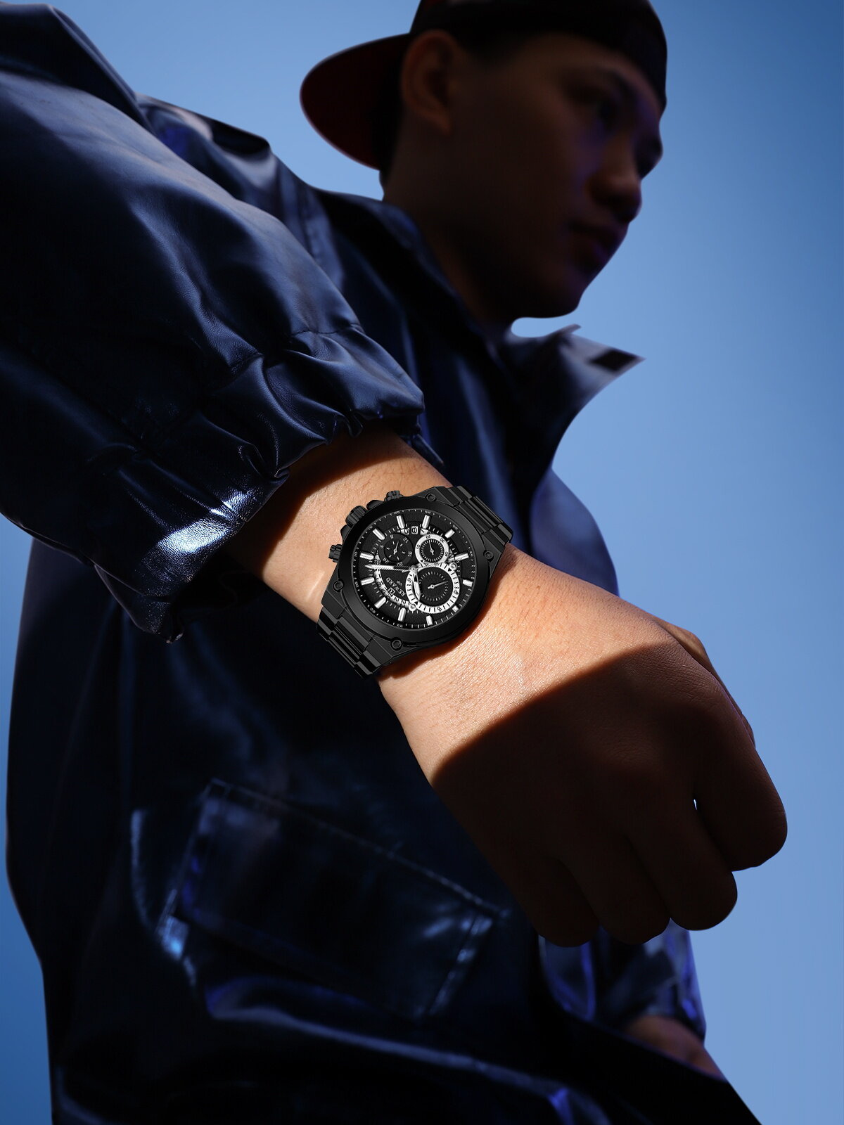 Reward Premium Men's Sport Chronograph Watch (Black Dail)