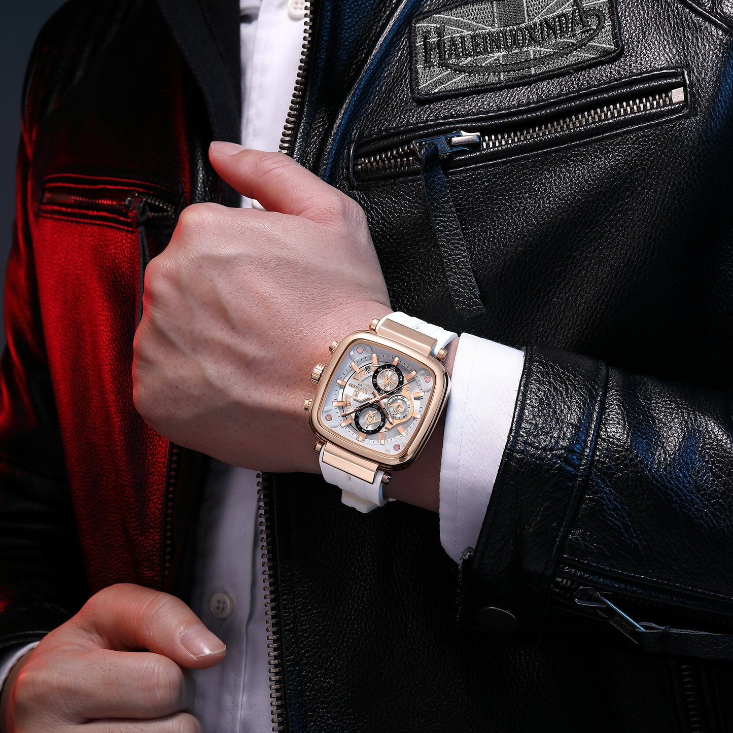 Reward VIP Analog White Square Dial Men's Watch