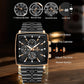 Reward Square Black & Rose Gold Multi-Function Men's Watch