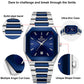 Reward Prime Men's Analog Quartz Watch – Silver & Blue