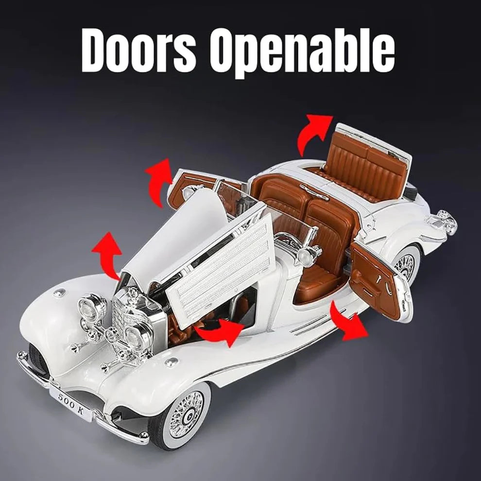 Mercedes-Benz 500K Diecast Pull-Back Toy Car