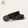 Premium Genuine Leather Ratchet Belt With Sleek Oval Buckle