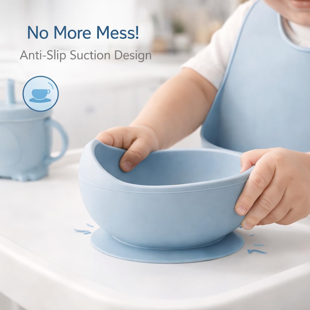 6Pcs Silicone Baby Feeding Set