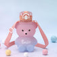 Kawaii Bear Straw Water Bottle