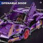 Purple Lambo 1:18 Scale Racing Pull-Back SuperCar Building Blocks Set
