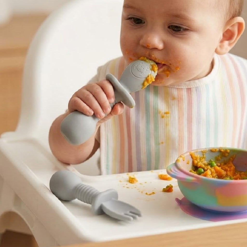 Baby Silicone Spoon & Fork Set