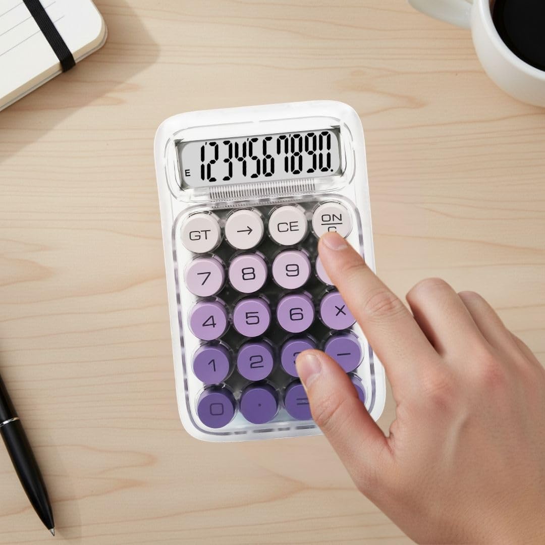 Purple Transparent LED Calculator