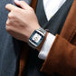 Reward Silver & Blue Rectangular Luxury Quartz Watch For Men