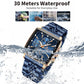 Reward Square Blue & Rose Gold Luxury Luminous Square Quartz Watch