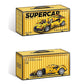 Yellow Ferrari 1:18 Scale Racing Pull-Back SuperCar Building Blocks Set