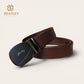 Premium Genuine Leather Ratchet Belt With Sleek Oval Buckle
