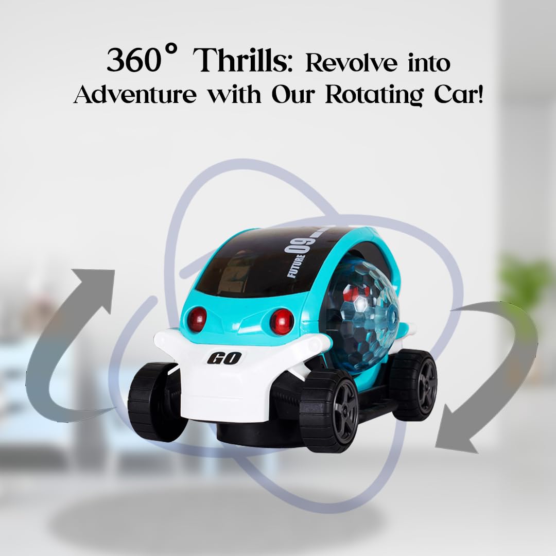 360° Stunt Car With Music & Lights – Bump & Go Toy