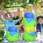 Green Dotted Folding Silicone Water Bottle