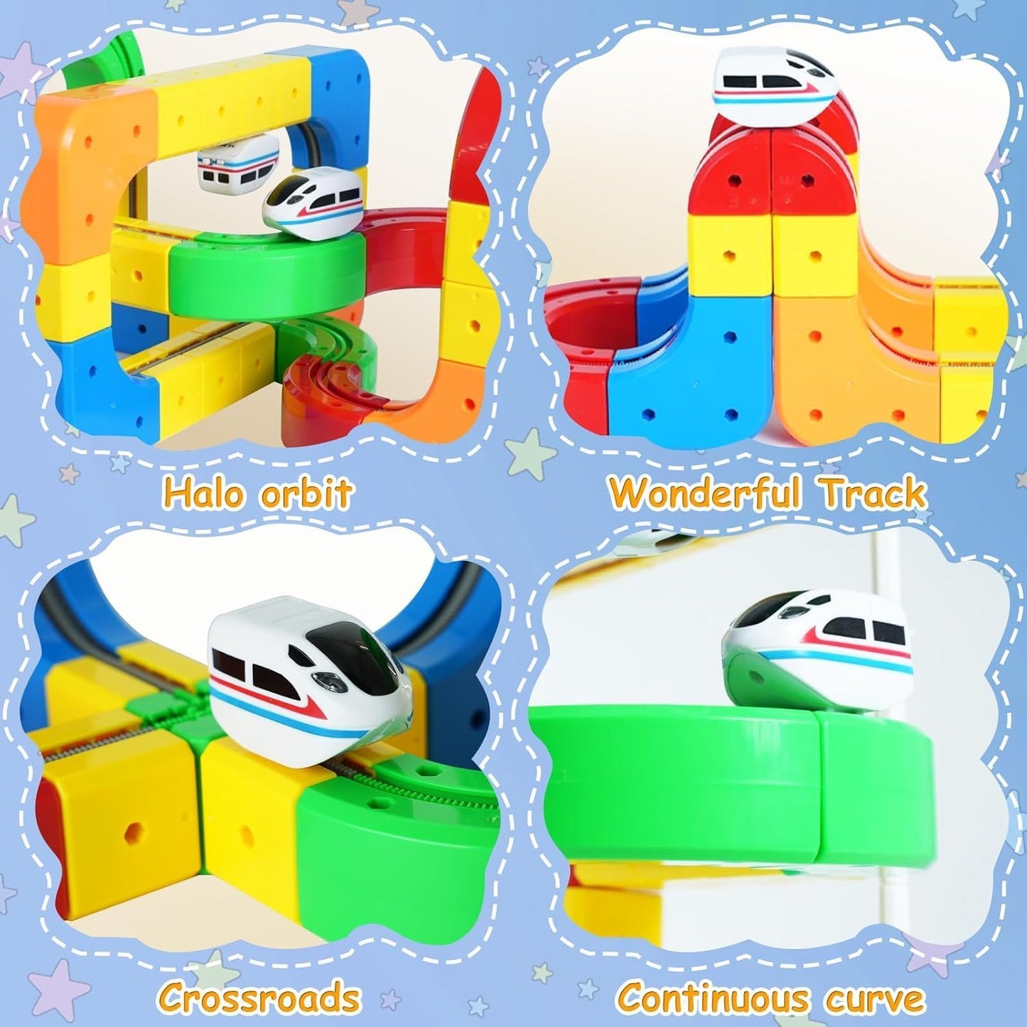 Electric Train STEM Flex Track Set (81Pcs)