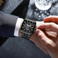 Reward Black Multi-Function Men's Square Quartz Watch