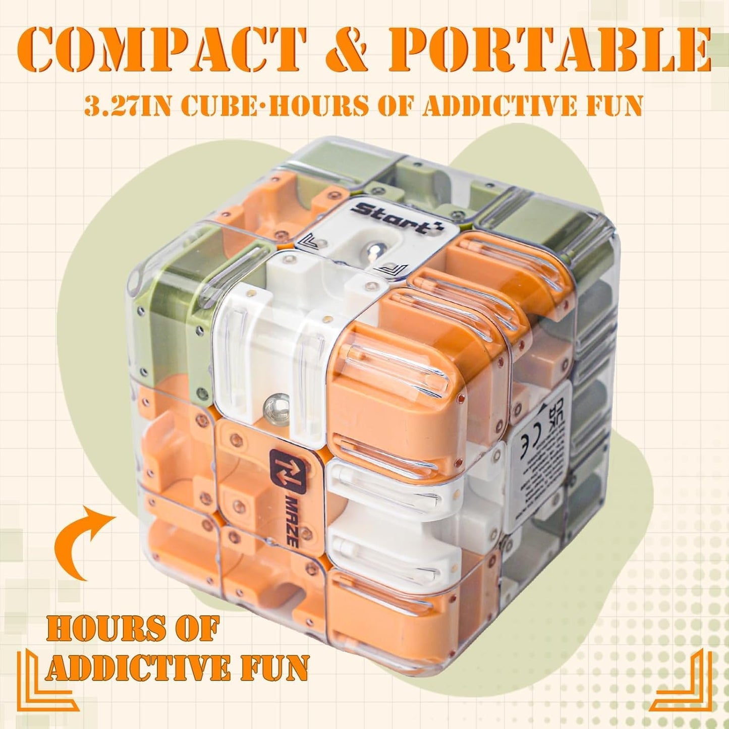 3D Maze Puzzle Cube With Metal Ball